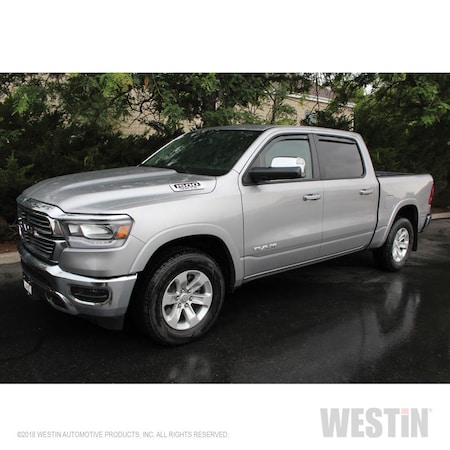 Westin Automotive 19-C RAM 1500 CREW CAB SMOKE IN CHANNEL WIND DEFLECTOR 4PC 72-35407